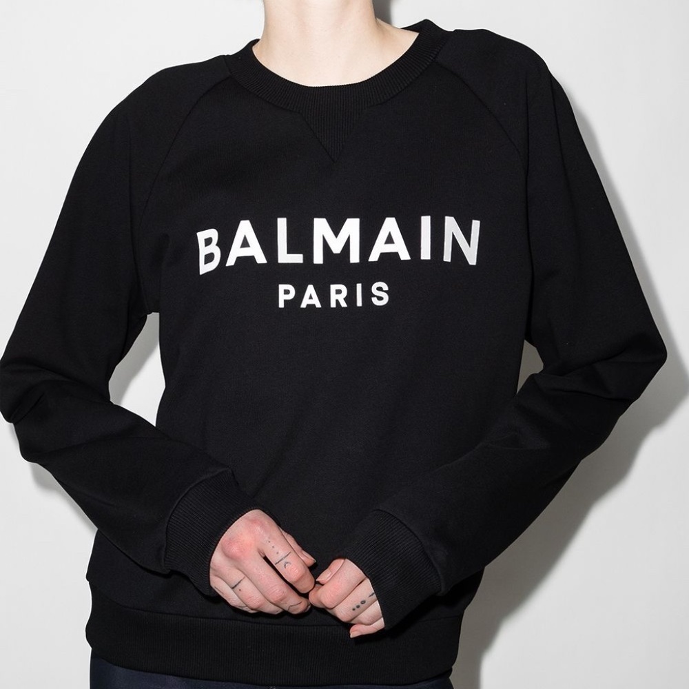 BALMAIN NWT authentic black logo sweatshirt